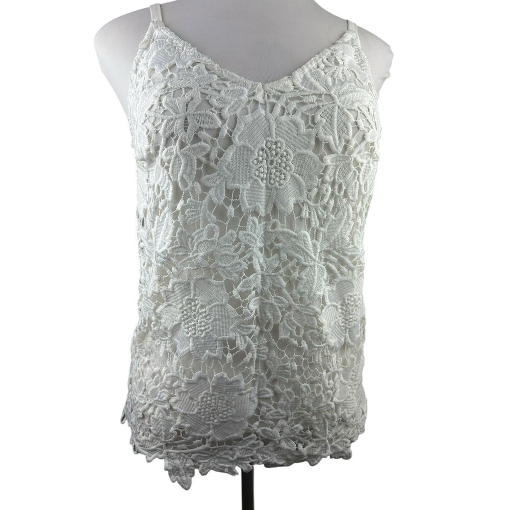 NWT White House Black Market Crochet Cami Top White Women's Size Small H13044 - Picture 4 of 16